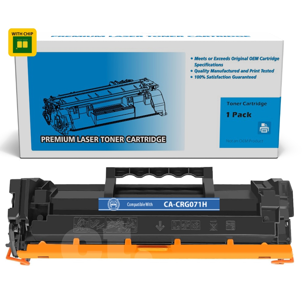 [With Chip] Canon CRG071H Compatible Black High Yield Toner Cartridge - 1 Pack