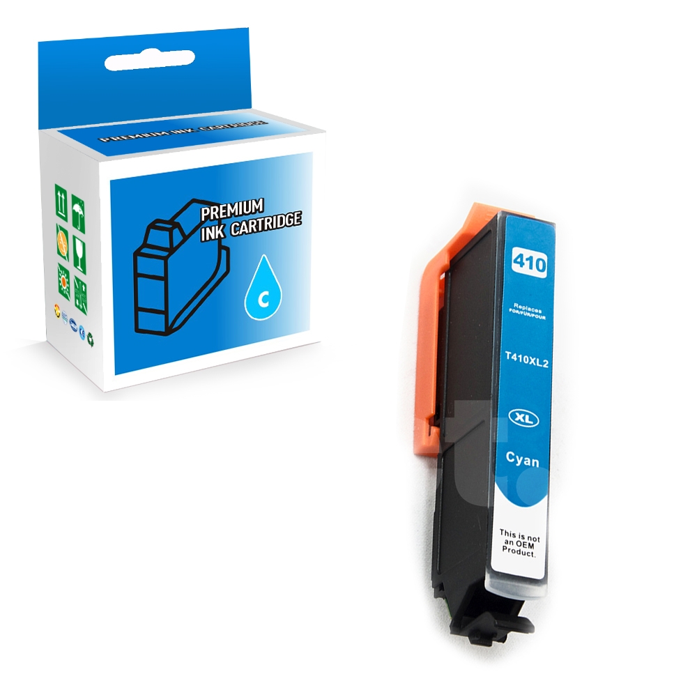 Epson T410XL220 410 XL Compatible Cyan High Yield Ink Cartridge -1 Pack