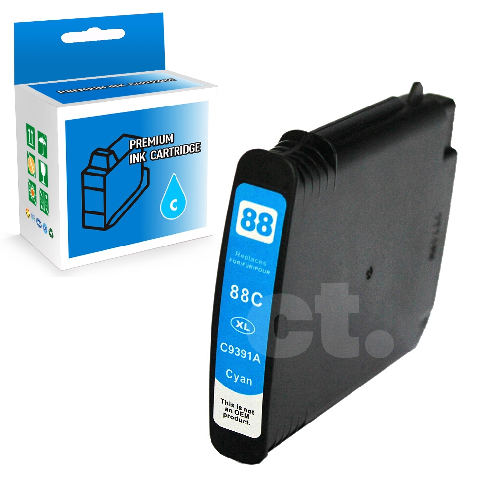 HP 88XL C9391AN Compatible Cyan High Yield Ink Cartridge -1 Pack