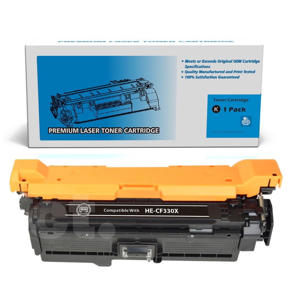 HP CF330X 654X Compatible Black High Yield Toner Cartridge -1 Pack