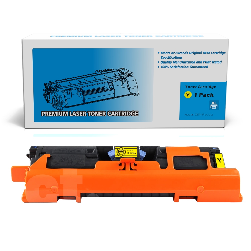 HP Q3962A 122A Remanufactured Yellow Standard Yield Toner Cartridge -1 Pack