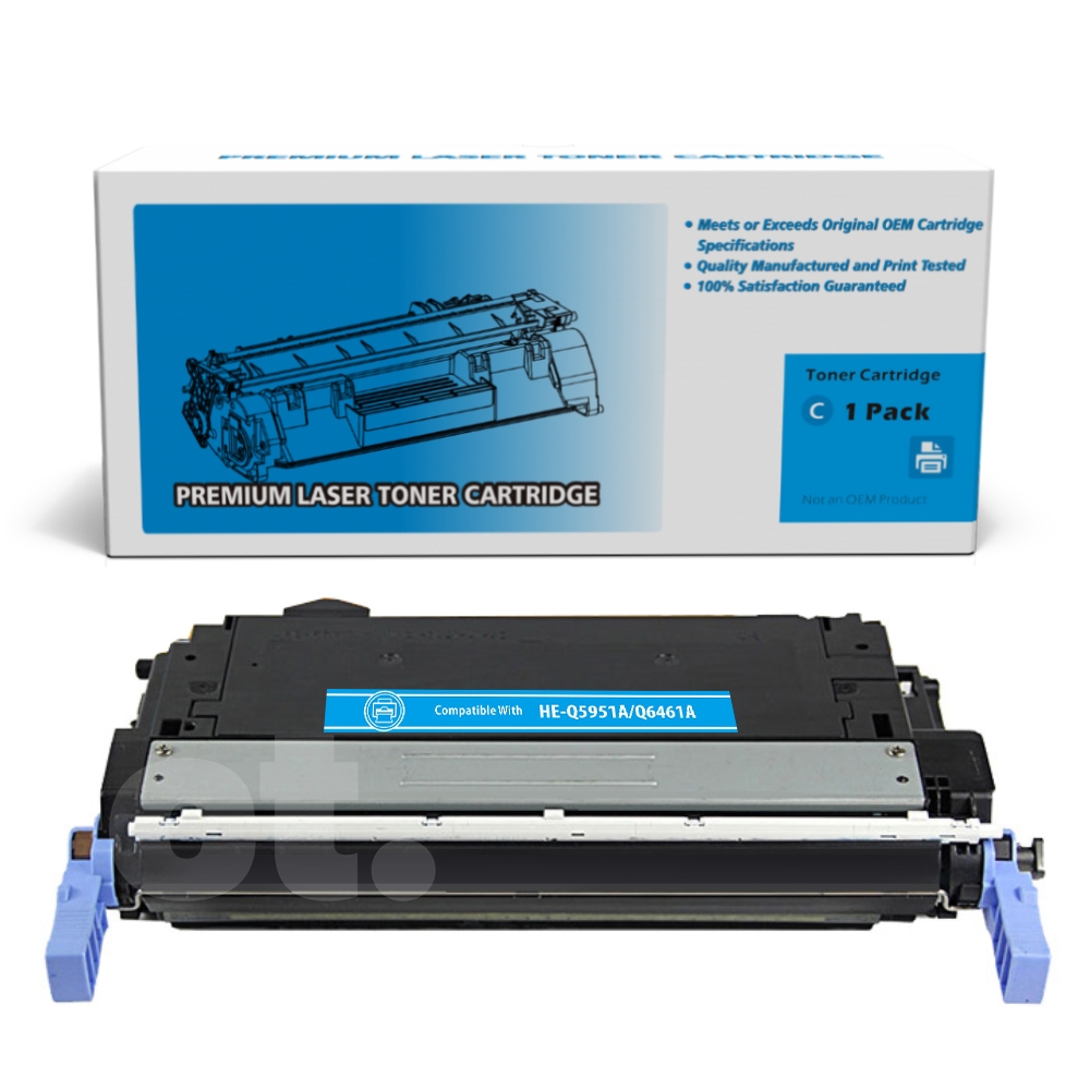 HP Q5951A 643A Q6461A Remanufactured Cyan Standard Yield Toner Cartridge -1 Pack