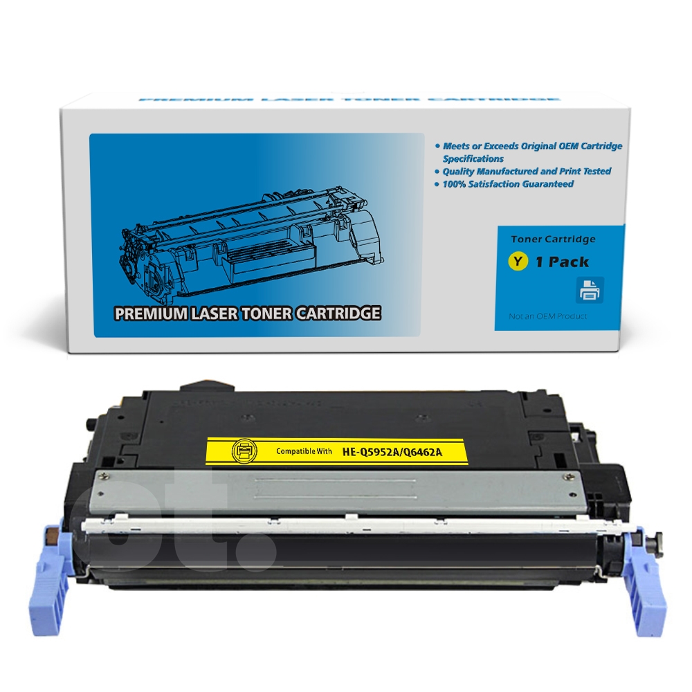 HP Q5952A 643A Q6462A Remanufactured Yellow Standard Yield Toner Cartridge -1 Pack