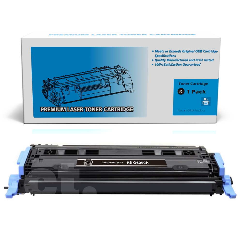 HP Q6000A 124A Remanufactured Black Standard Yield Toner Cartridge -1 Pack