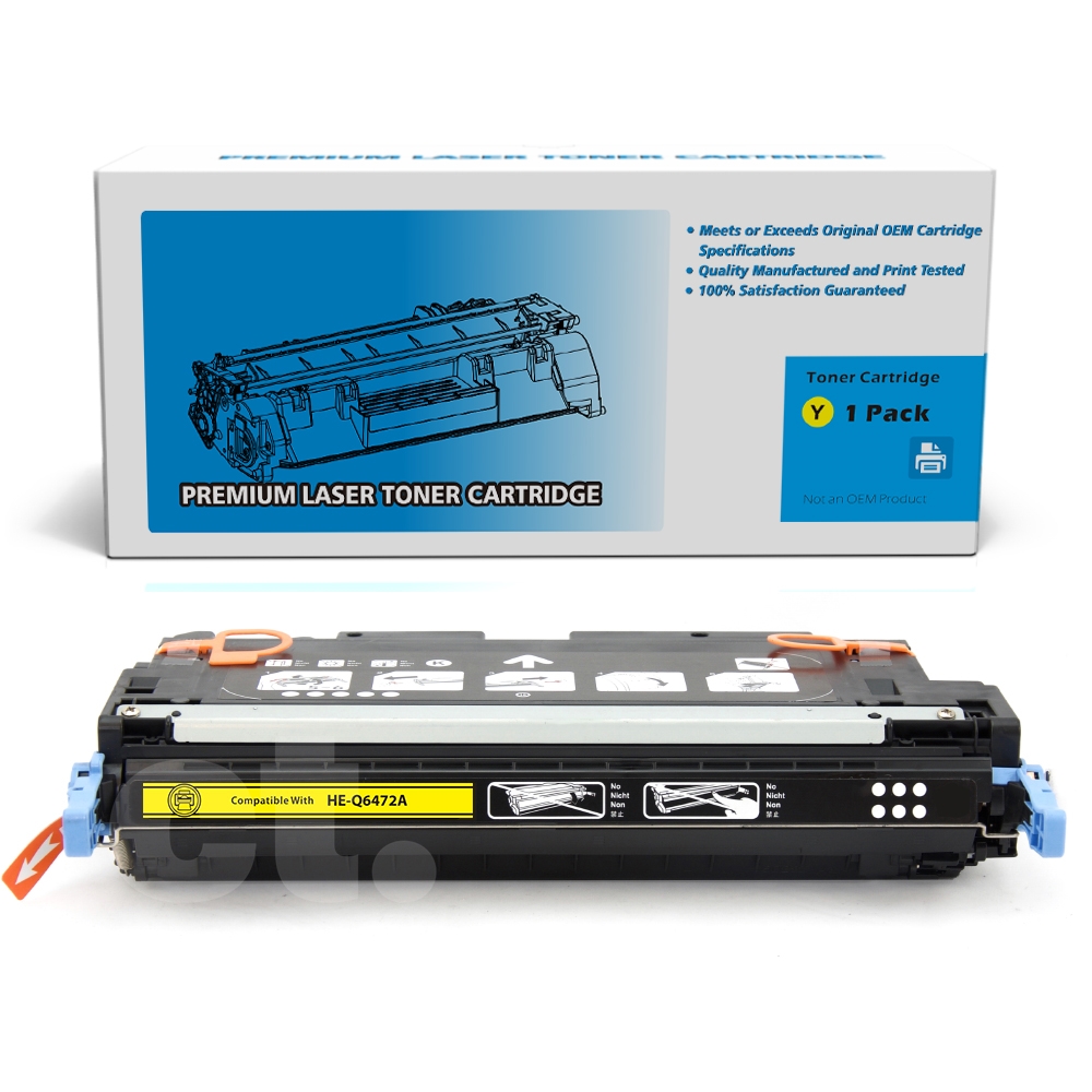 HP Q6472A 501A Remanufactured Yellow Standard Yield Toner Cartridge -1 Pack
