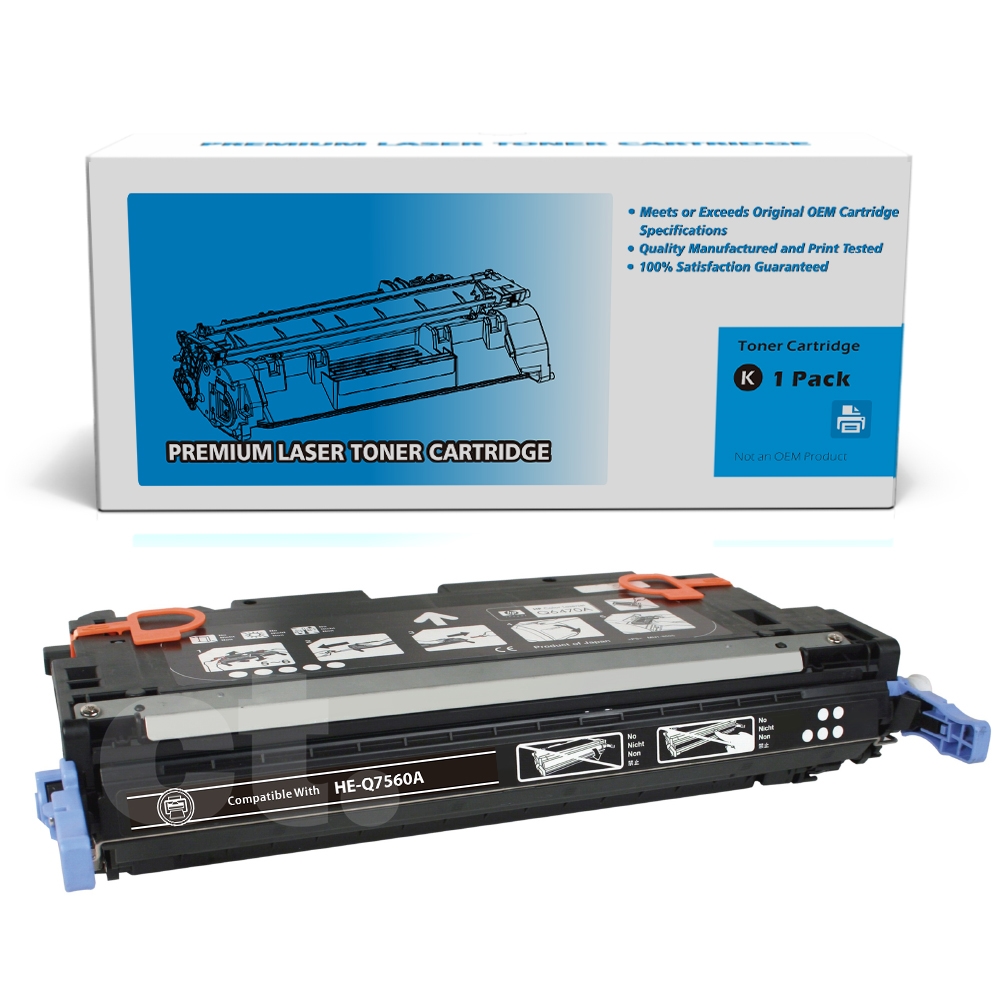 HP Q7560A 314A Remanufactured Black Standard Yield Toner Cartridge -1 Pack