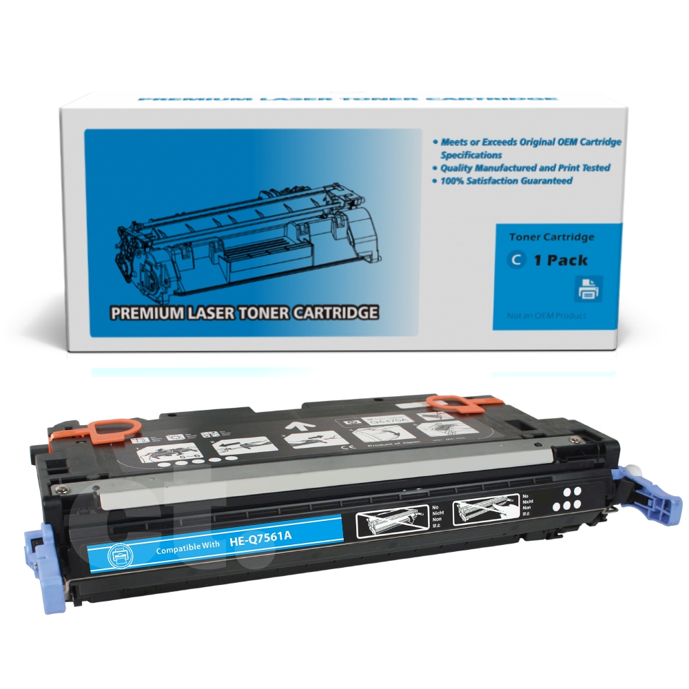 HP Q7561A 314A Remanufactured Cyan Standard Yield Toner Cartridge -1 Pack