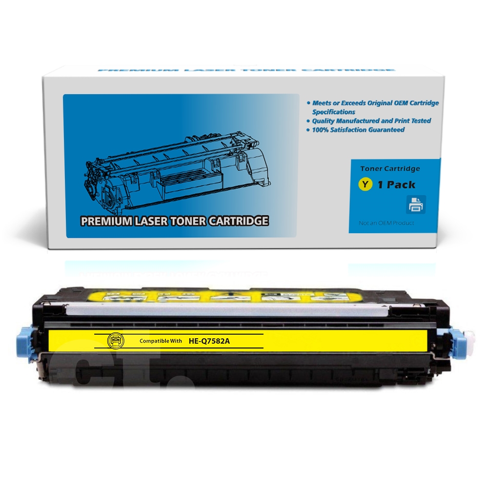 HP Q7582A 503A Remanufactured Yellow Standard Yield Toner Cartridge -1 Pack