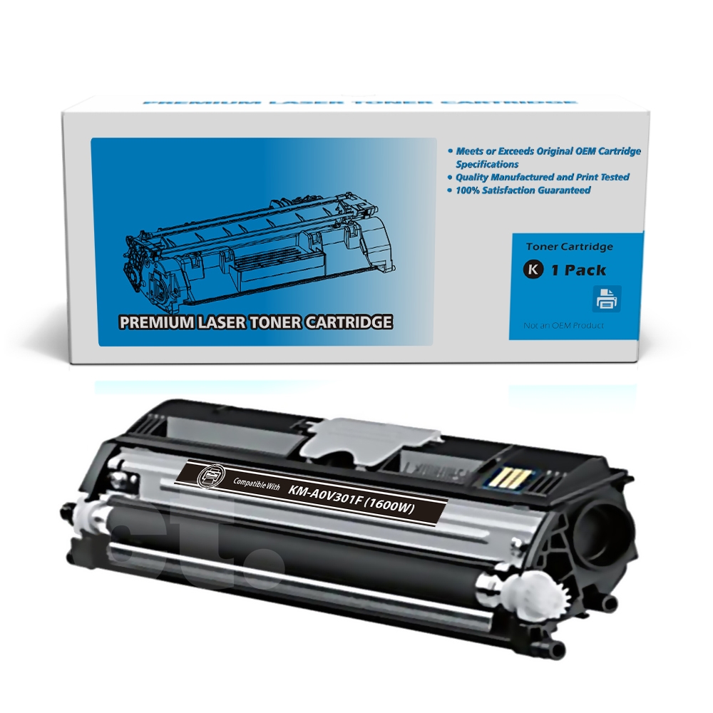 Konica-Minolta A0V301F (QMS1600) Compatible Black Standard Yield Toner Cartridge -1 Pack