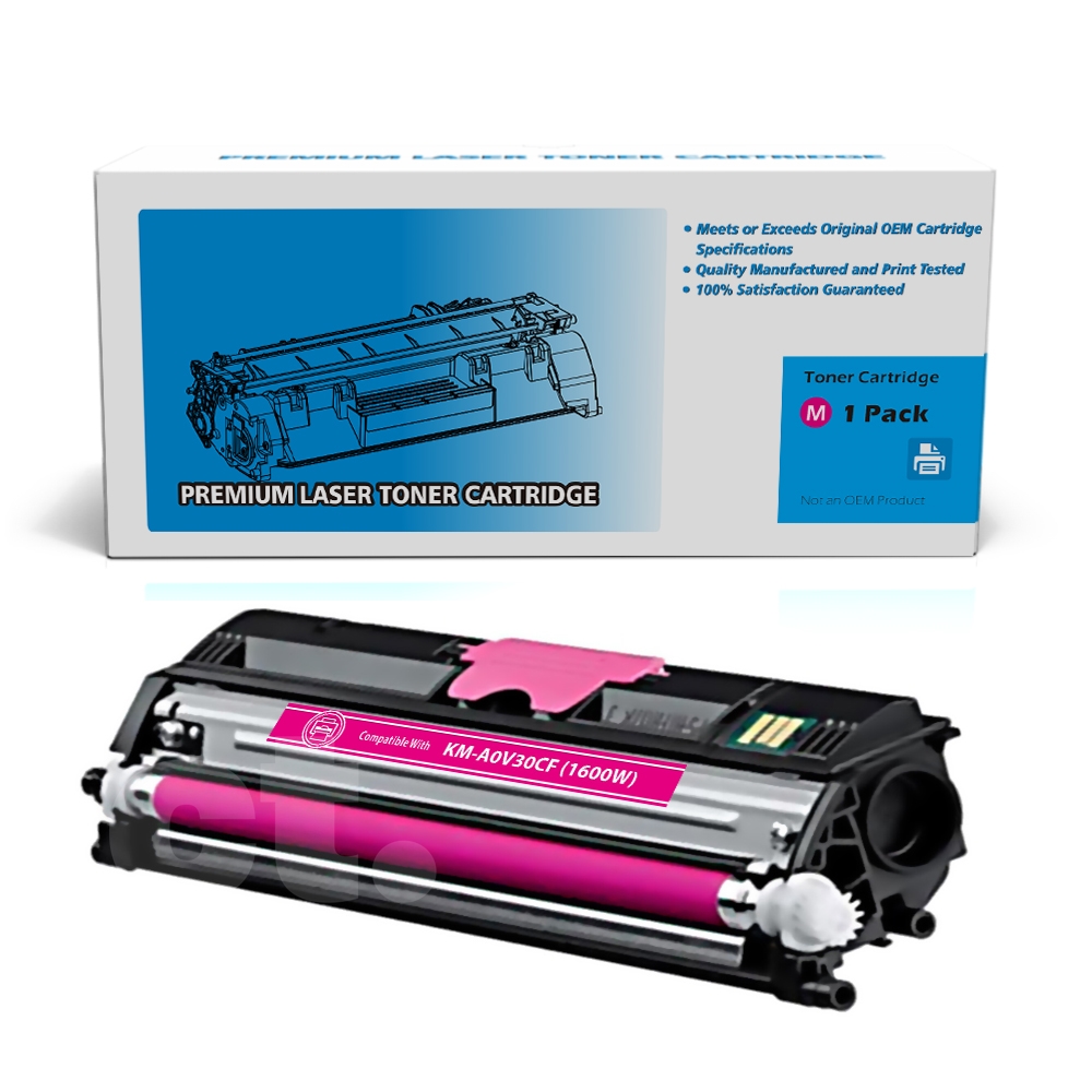 Konica-Minolta A0V30CF (QMS1600) Compatible Magenta Standard Yield Toner Cartridge -1 Pack