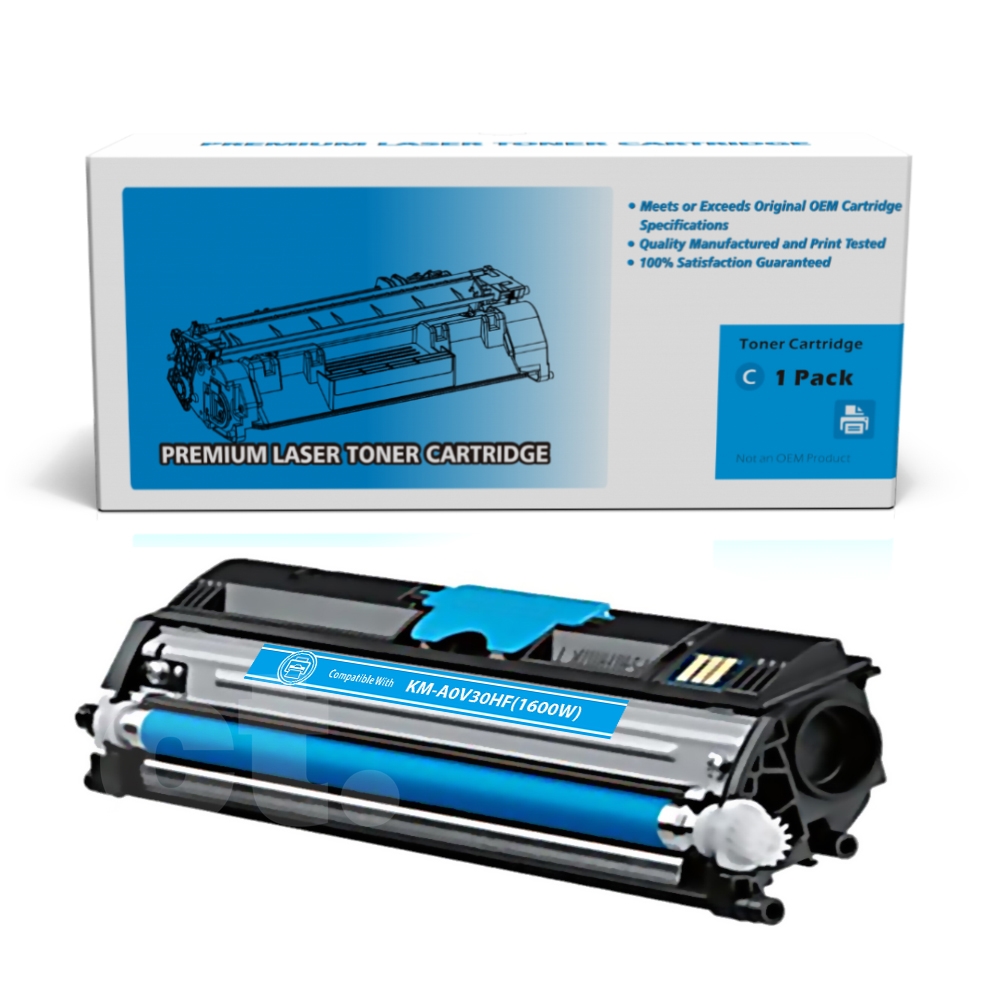 Konica-Minolta A0V30HF (QMS1600) Compatible Cyan Standard Yield Toner Cartridge -1 Pack