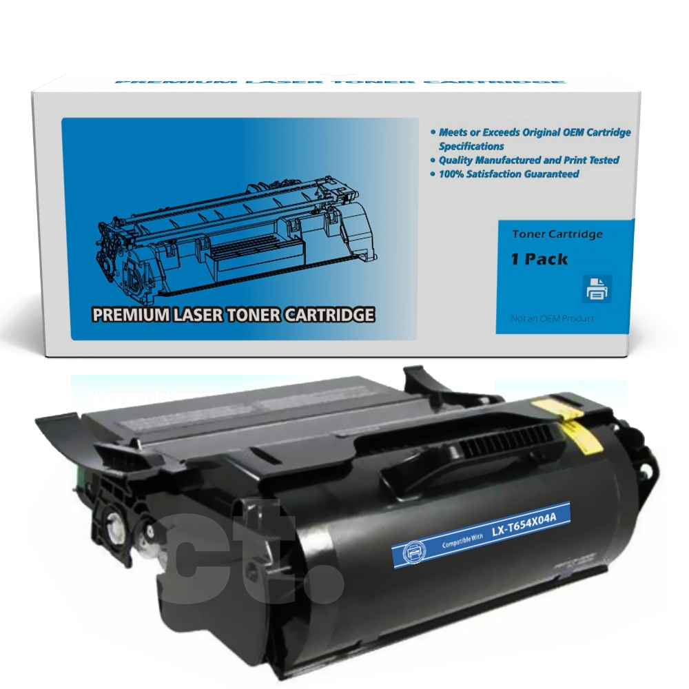 Lexmark T654X04A (T654) Remanufactured Black Extra High Yield Toner Cartridge -1 Pack
