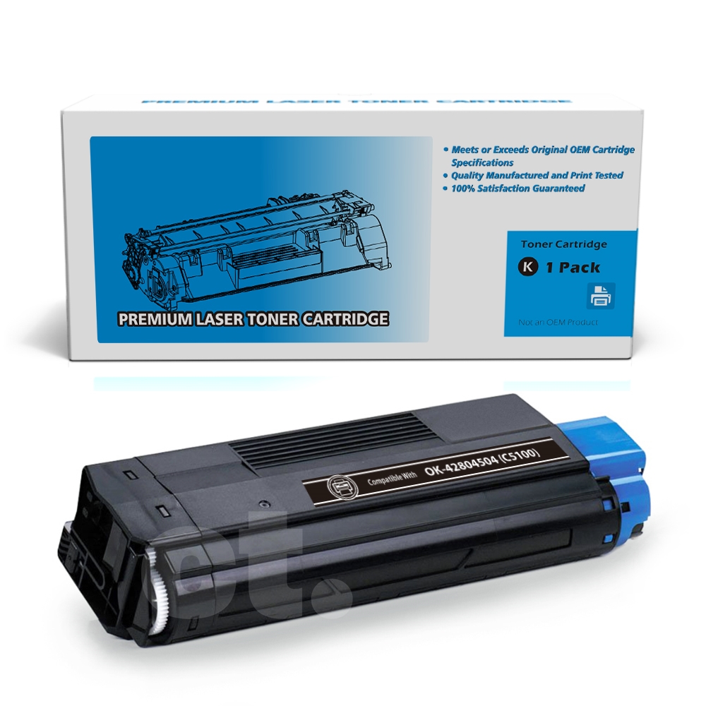 OKI 42804504 (C5100/C5300) Compatible Black Standard Yield Toner Cartridge -1 Pack