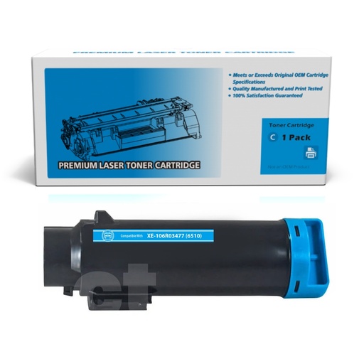 [162250213729] Xerox 106R03477 (6510) Compatible Cyan High Yield Toner Cartridge -1 Pack