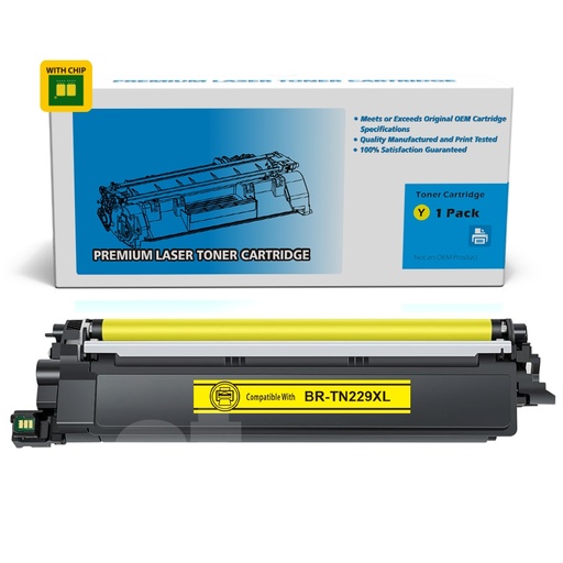 [162100424831] [With Chip] Brother TN-229XL TN229XL Compatible Yellow Toner Cartridge High Yield  - 1 Pack