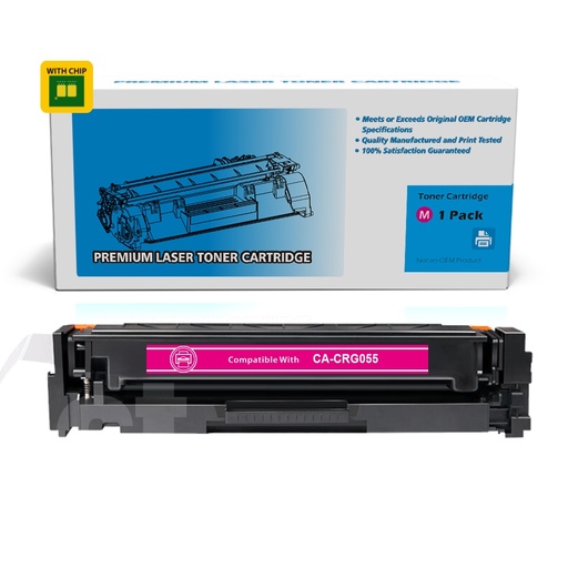 [162110324459] [With Chip] Canon CRG055 Compatible Magenta Toner Cartridge Standard Yield  - 1 Pack