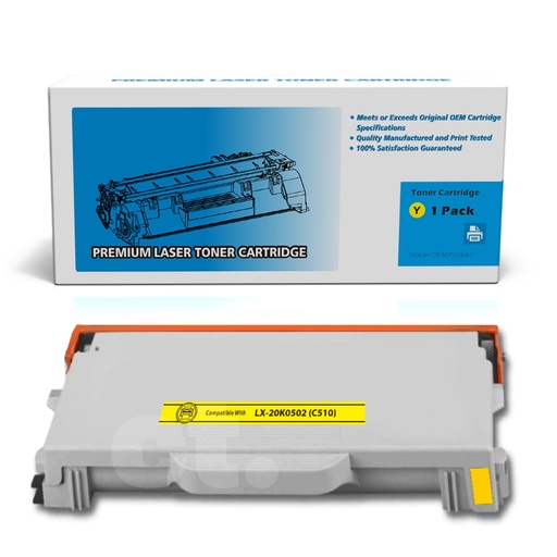 [162180417747] Lexmark 20K0502 (C510) Remanufactured Yellow Standard Yield Toner Cartridge -1 Pack