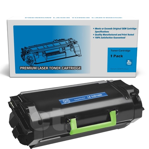 [162180112543] Lexmark 52D1000 Compatible Black Standard Yield Toner Cartridge -1 Pack