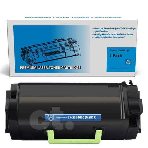 [162180112550] Lexmark 53B1000 Compatible Black Standard Yield Toner Cartridge -1 Pack
