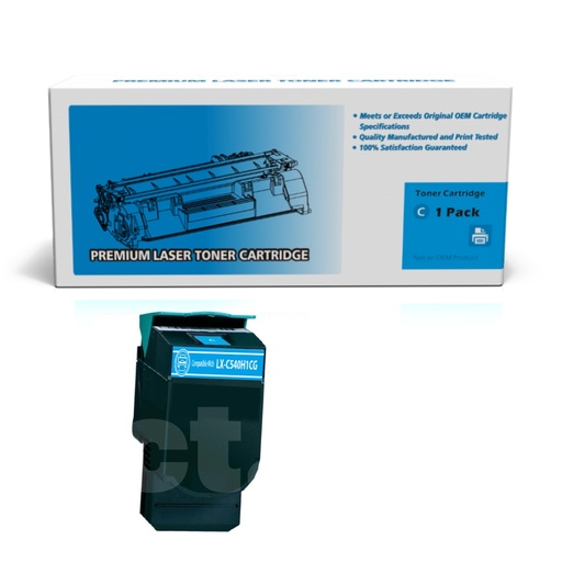 [162180212595] Lexmark C540H1CG Compatible Cyan Standard Yield Toner Cartridge -1 Pack