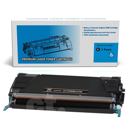 [162180118675] Lexmark C734A2KG (C734) Remanufactured Black Standard Yield Toner Cartridge -1 Pack