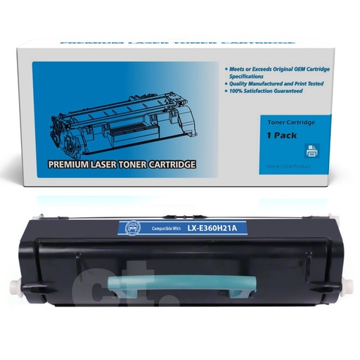 [162180112666] Lexmark E360H21A Compatible Black Standard Yield Toner Cartridge -1 Pack