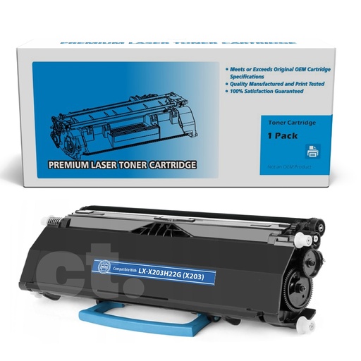 [162180119160] Lexmark X203H22G (X203) Remanufactured Black Standard Yield Toner Cartridge -1 Pack