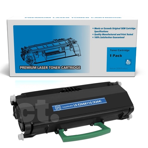 [162180119177] Lexmark X264A11G (X264) Compatible Black Toner Cartridge Standard Yield  - 1 Pack