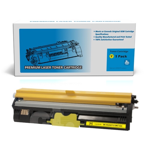 [162190412756] OKI 44250713 Remanufactured Yellow High Yield Toner Cartridge -1 Pack