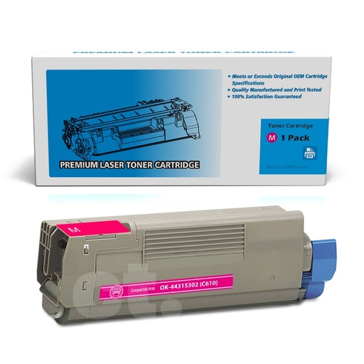 [162190319260] OKI 44315302 (C610) Compatible Magenta Standard Yield Toner Cartridge -1 Pack