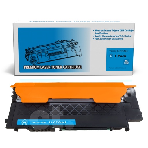 [162220212912] Samsung CLT-C404S Compatible Cyan Standard Yield Toner Cartridge -1 Pack