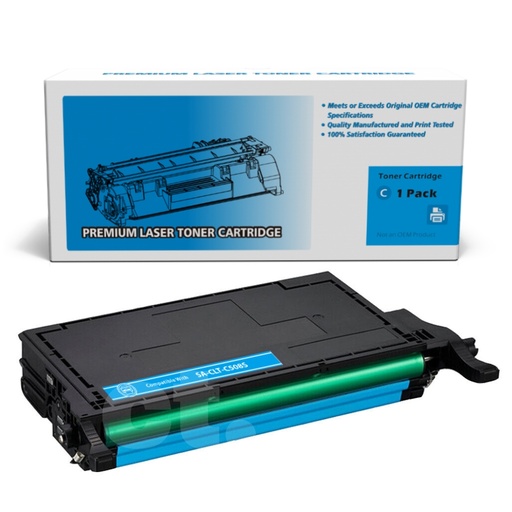 [162220219935] Samsung CLT-C508L Remanufactured Cyan Standard Yield Toner Cartridge -1 Pack