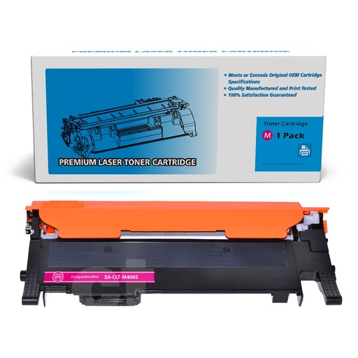 [162220312964] Samsung CLT-M406S Compatible Magenta Standard Yield Toner Cartridge -1 Pack