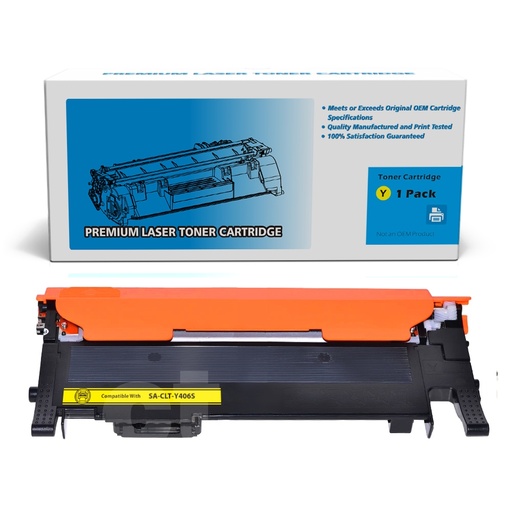 [162220412978] Samsung CLT-Y406S Compatible Yellow Standard Yield Toner Cartridge -1 Pack