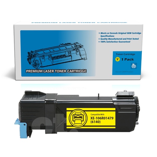[162250413488] Xerox 106R01479 (6140) Compatible Yellow Standard Yield Toner Cartridge -1 Pack
