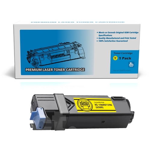 [162250413532] Xerox 106R01596 (6500) Compatible Yellow High Yield Toner Cartridge -1 Pack